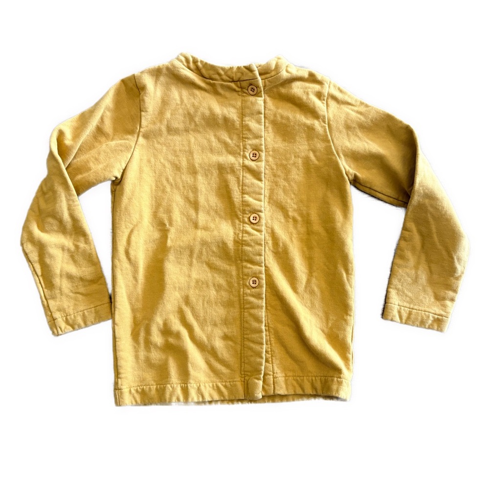 Gray label Organic Cotton Mustard Yellow Kids Button Down Shirt